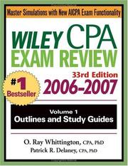 Cover of: Wiley CPA Examination Review 2006-2007, Vol. 1: Outlines and Study Guides, 33rd Edition