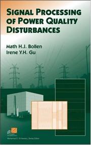 Cover of: Signal Processing of Power Quality Disturbances (IEEE Press Series on Power Engineering) by Math H. J. Bollen, Irene Gu