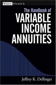 Cover of: The variable income annuities handbook