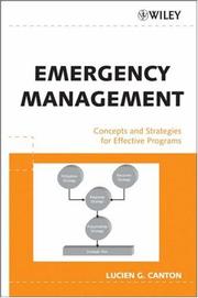 Emergency Management by Lucien G. Canton