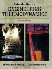 Cover of: Introduction to engineering thermodynamics by Richard Edwin Sonntag