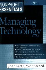 Cover of: Nonprofit essentials: managing technology