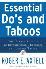 Cover of: Essential Do's and Taboos by Roger E. Axtell, Roger E. Axtell