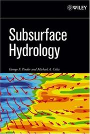 Subsurface hydrology by George F. Pinder, Michael A. Celia