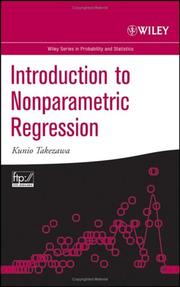 Cover of: Introduction to nonparametric regression | Kunio Takezawa