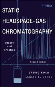 Cover of: Static headspace-gas chromatography: theory and practice