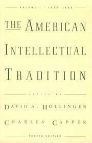 Cover of: The American Intellectual Tradition: A Sourcebook Volume I by 