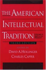 Cover of: The American intellectual tradition by edited by David A. Hollinger and Charles Capper.