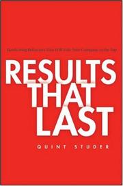 Cover of: Results That Last by Quint Studer