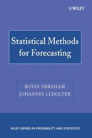 Cover of: Statistical Methods for Forecasting (Wiley Series in Probability and Statistics)