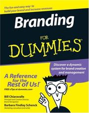 Cover of: Branding For Dummies (For Dummies (Business & Personal Finance)) by Bill Chiaravalle, Barbara Findlay Schenck
