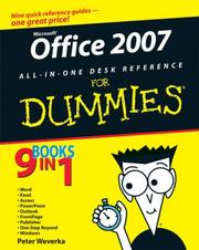 Cover of: Office 2007 All-in-One Desk Reference For Dummies (For Dummies (Computer/Tech)) by Peter Weverka