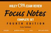 Cover of: Wiley CPA Examination Review Set by Less Antman