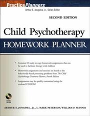 Cover of: Child Psychotherapy Homework Planner (Practice Planners)