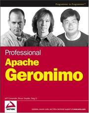 Cover of: Professional Apache Geronimo (Wrox Professional Guides) by Jeff Genender, Bruce Snyder, Sing Li
