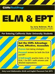 Cover of: CliffsTestPrep ELM & EPT (CliffsTestPrep)