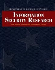 Cover of: Department of Defense Sponsored Information Security Research: New Methods for Protecting Against Cyber Threats