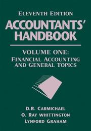 Cover of: Accountants' Handbook, Financial Accounting and General Topics (Accountants' Handbook Vol. 1)