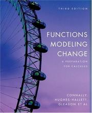 Cover of: Functions Modeling Change by Eric Connally