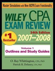 Cover of: Wiley CPA Examination Review 2007-2008, Outlines and Study Guides