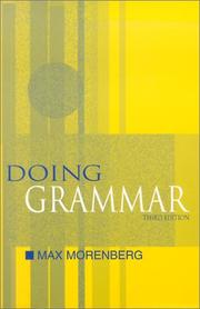 Cover of: Doing grammar by Max Morenberg