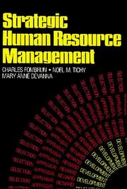 Cover of: Strategic human resource management