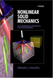 Cover of: Nonlinear Solid Mechanics: A Continuum Approach for Engineering