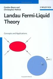 Cover of: Landau Fermi-liquid theory: concepts and applications