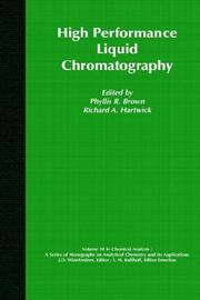 Cover of: High performance liquid chromatography