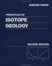 Cover of: Principles of isotope geology by Gunter Faure