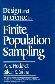 Cover of: Design and inference in finite population sampling