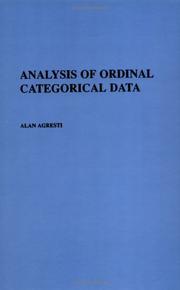 Cover of: Analysis of ordinal categorical data
