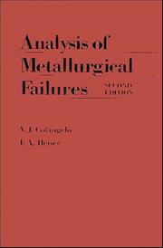 Cover of: Analysis of metallurgical failures by Vito J. Colangelo