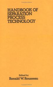 Cover of: Handbook of separation process technology by edited by Ronald W. Rousseau.