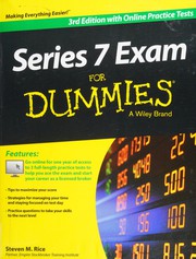 Cover of: Series 7 exam for dummies by Steven M. Rice