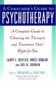 Cover of A consumer's guide to psychotherapy