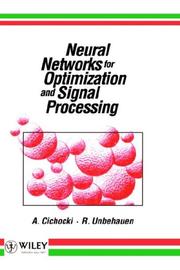 Cover of: Neural networks for optimization and signal processing by Andrzej Cichocki