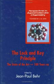 Cover of: The lock-and-key principle: the state of the art--100 years on