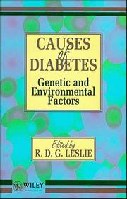 Cover of: Causes of diabetes: genetic and environmental factors