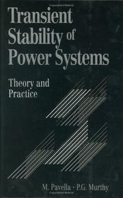 Cover of: Transient stability of power systems by Mania Pavella