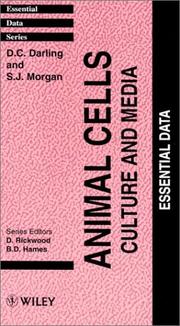 Cover of: Animal cells: culture and media