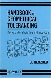 Cover of: Handbook of geometrical tolerancing: design, manufacturing, and inspection
