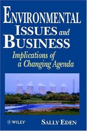 Cover of: Environmental issues and business: implications of a changing agenda