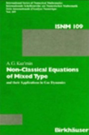 Cover of: Non-classical equations of mixed type and their applications in gas dynamics