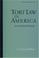 Cover of: Tort law in America