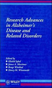 Cover of: Research advances in Alzheimer's disease and related disorders