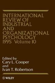Cover of: 1995, International Review of Industrial and Organizational Psychology