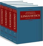 Cover of: International Encyclopedia of Linguistics by William J. Frawley