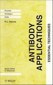 Cover of: Antibody applications: essential techniques