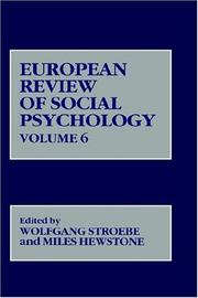 Cover of: European Review of Social Psychology